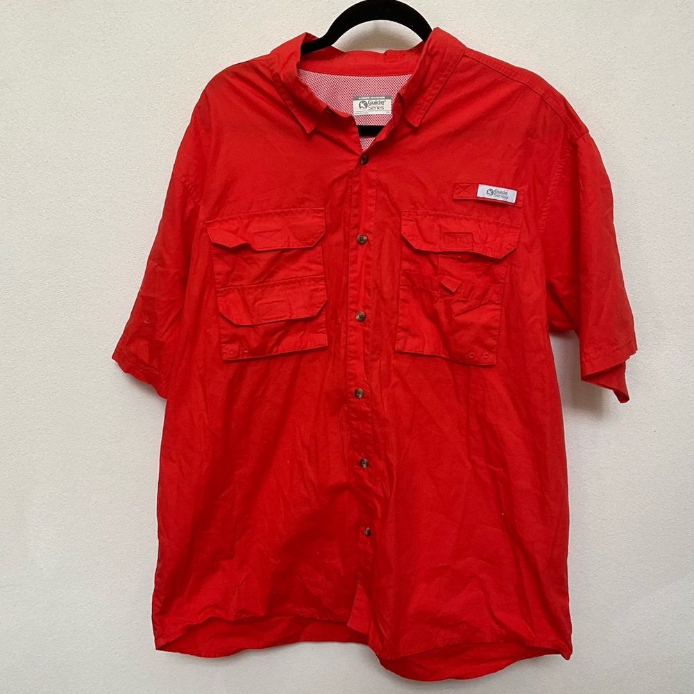 Gander Mountain Guide Series Bright Orange Vented Outdoor Short Sleeve XL
